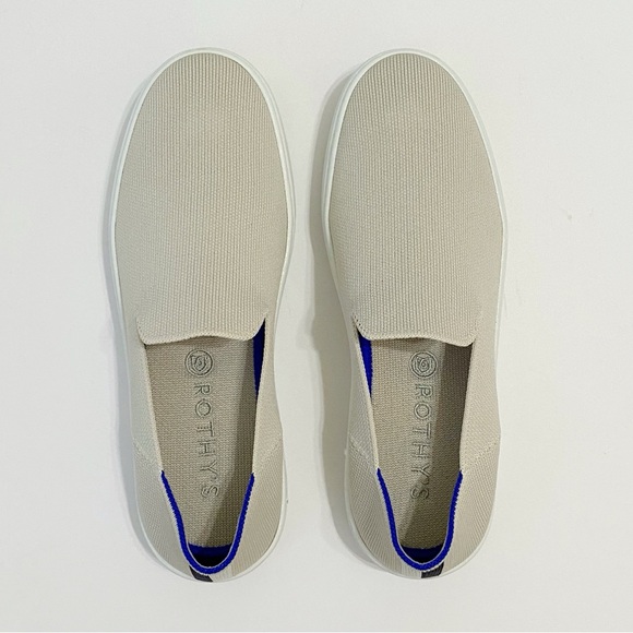 ROTHYS BEIGE SAND ORIGINAL SLIP ON SNEAKER KNIT SHOE - Picture 2 of 10